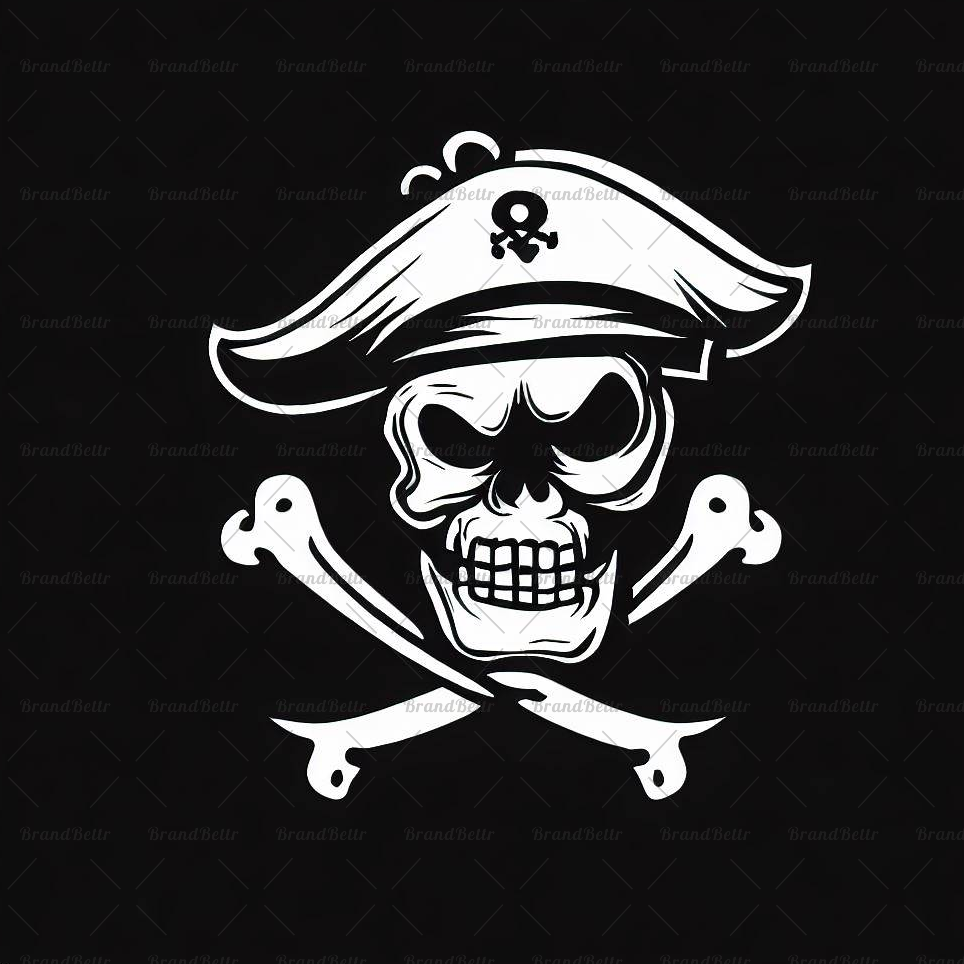 Piratenschädel und gekreuzte Knochen